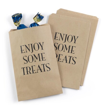 Hortense Hewitt Enjoy Some Treats Treat Bags, Kraft - Blank 42256